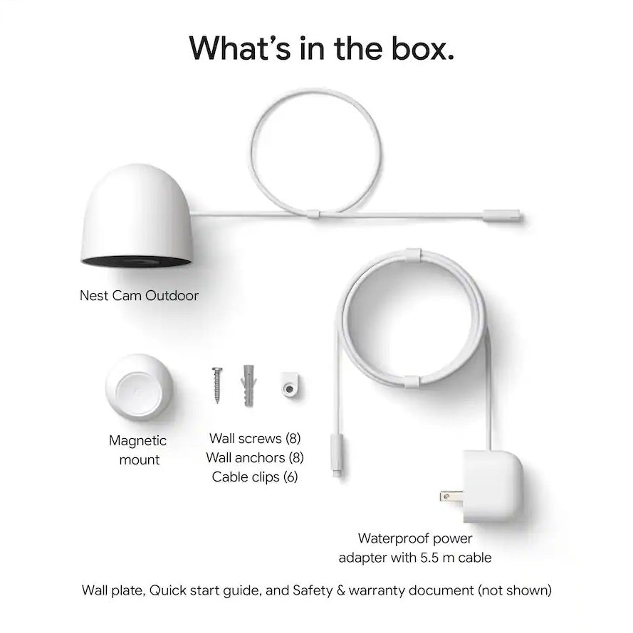Google Nest Cam Outdoor wired 2nd gen Snow Pro